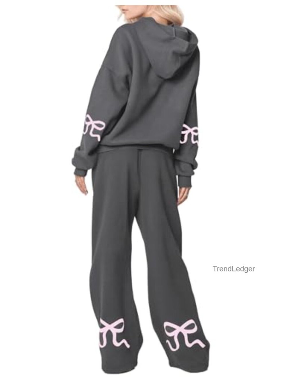 Women's 2 Piece Oversized Hoodie & Wide Leg Sweatpants Set Cotton Blend